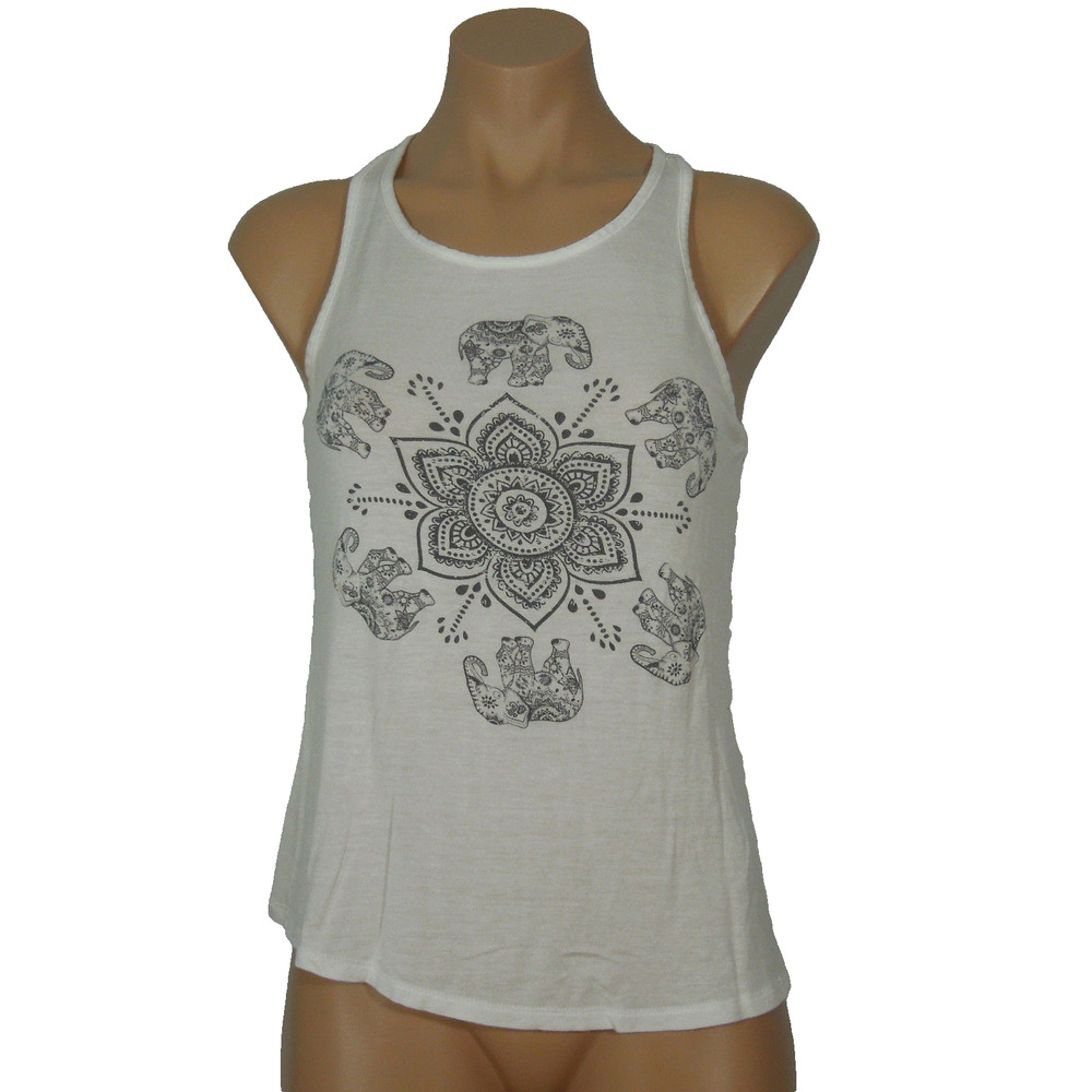 THREADS STUDIO Racerback S SMALL Tank Top Graphic Print
